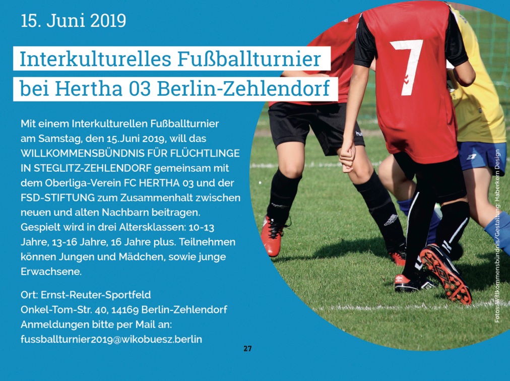 15. Juni 2019: Interkulturelles Fußballturnier bei Hertha 03 Berlin-Zehlendorf